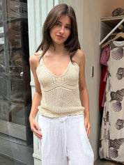 Kalaya Sweater Tank in Natural
