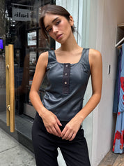 Anesa Top in Steel Blue/Grey