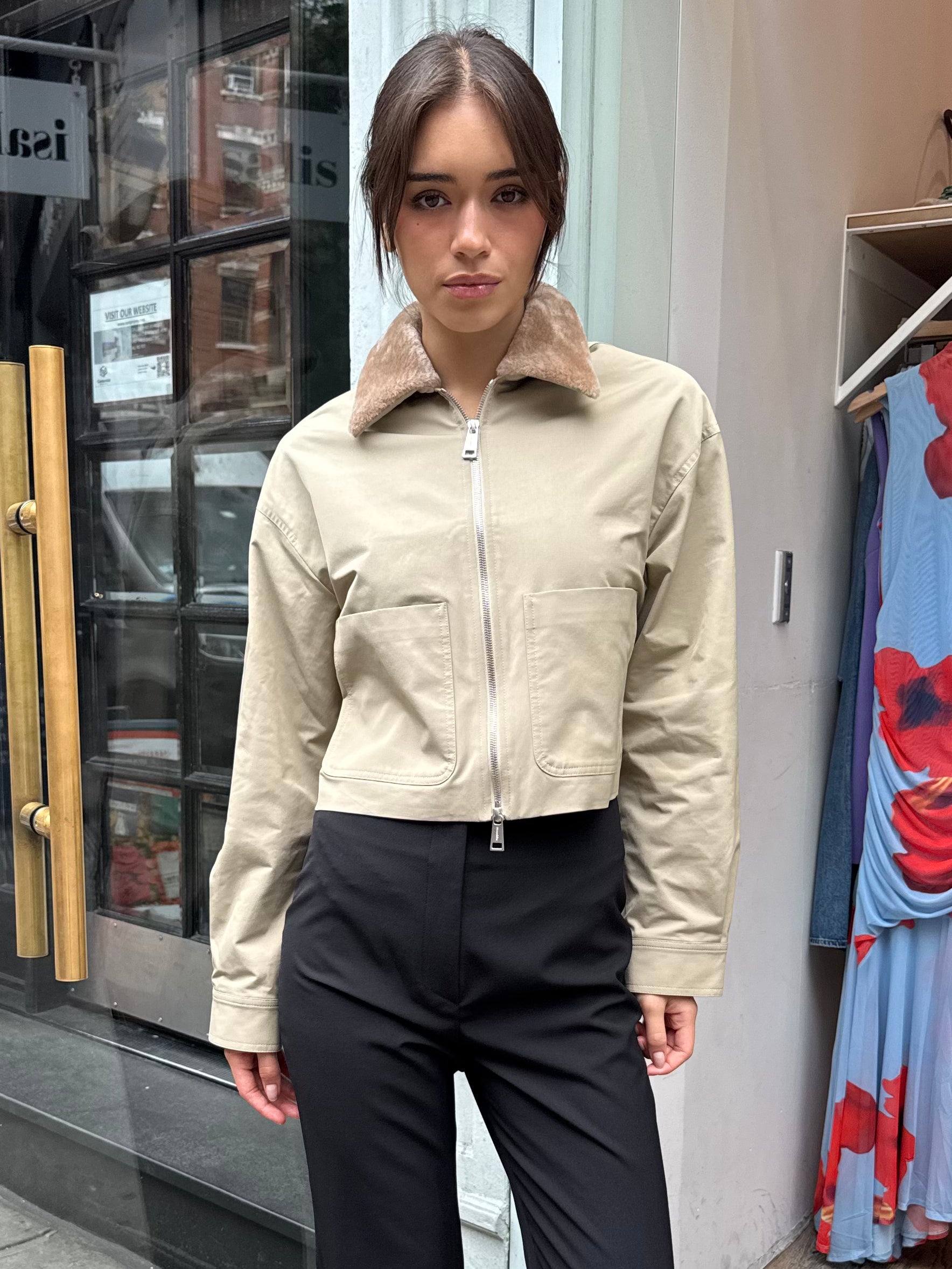 Phebe Jacket in Pebble/Beige