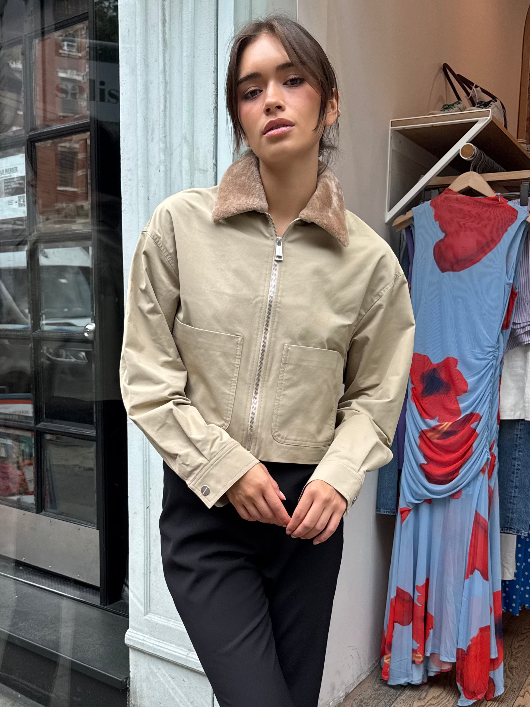 Phebe Jacket in Pebble/Beige