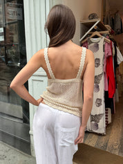 Kalaya Sweater Tank in Natural