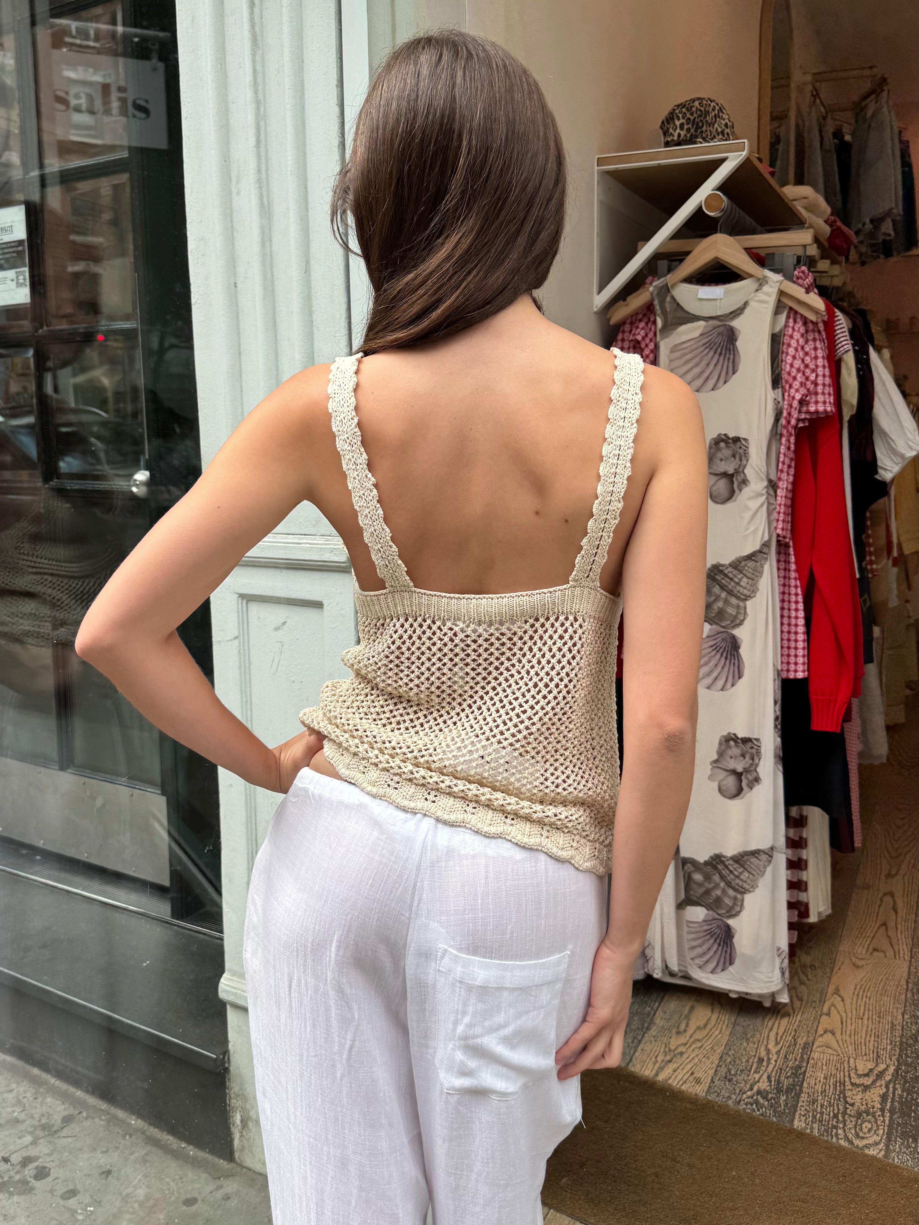 Kalaya Sweater Tank in Natural
