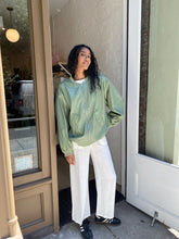 Load image into Gallery viewer, Vondi Oversized Bomber Jacket in Pistachio
