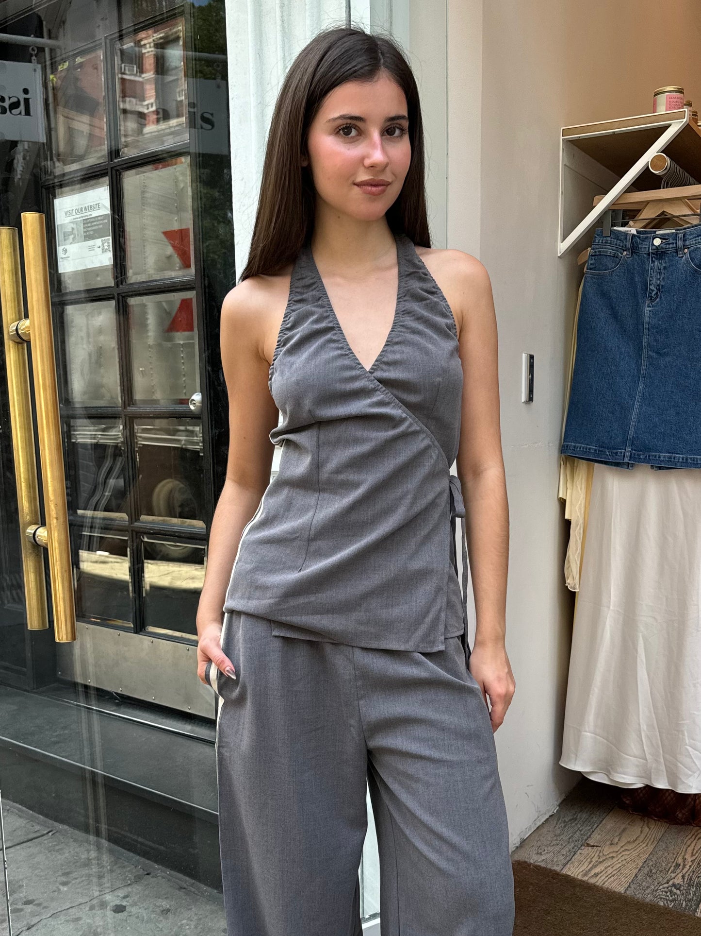 Grey halter outlet