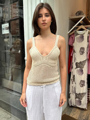 Kalaya Sweater Tank in Natural