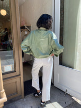 Load image into Gallery viewer, Vondi Oversized Bomber Jacket in Pistachio
