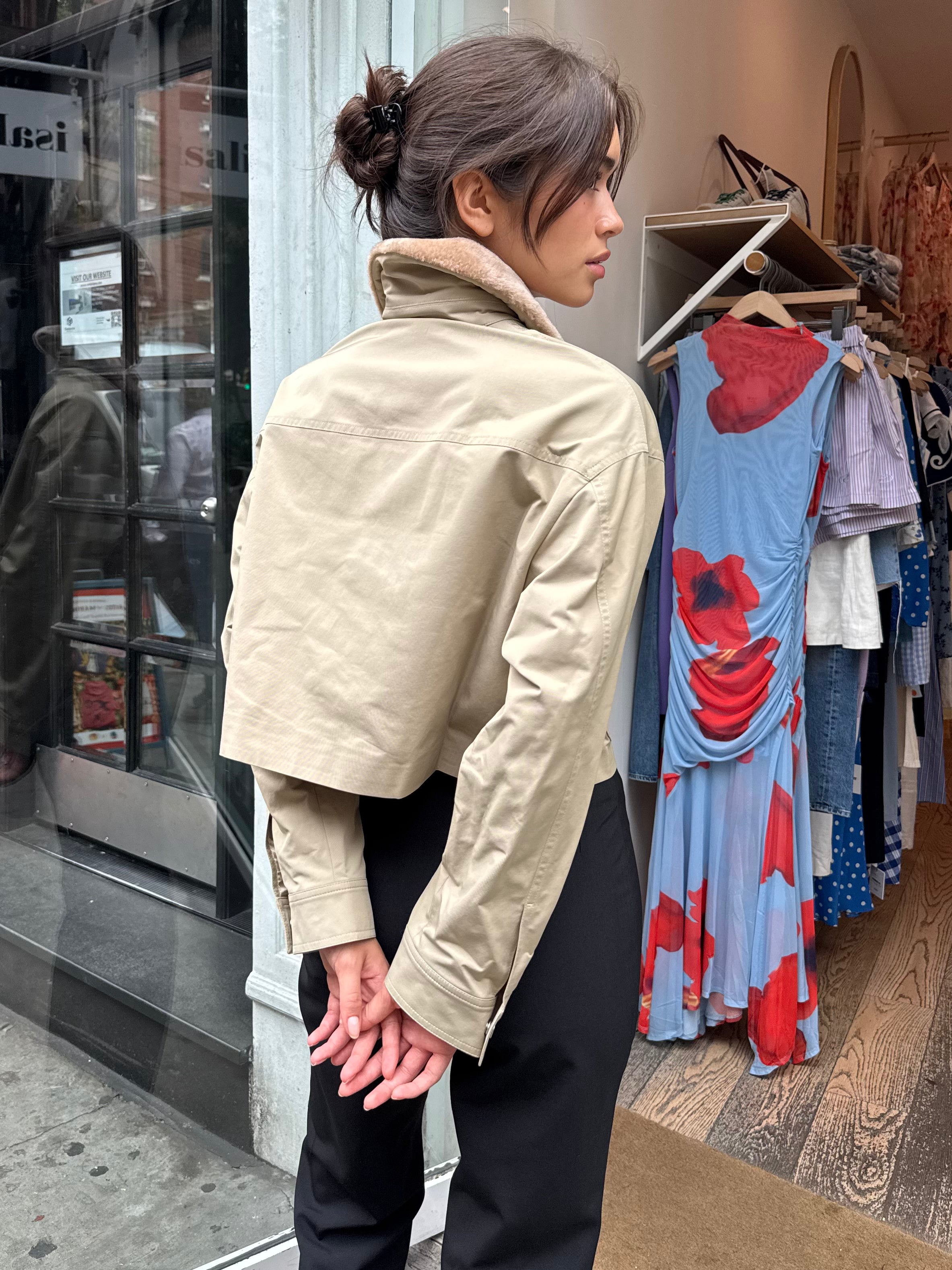 Phebe Jacket in Pebble/Beige