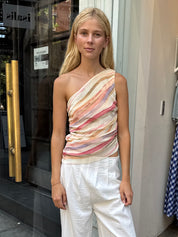 Stinson Asym Top in Sandy Stripe