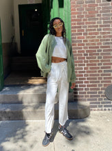 Load image into Gallery viewer, Vondi Oversized Bomber Jacket in Pistachio
