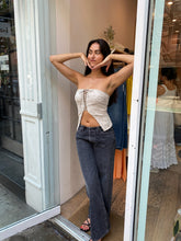 Load image into Gallery viewer, Lace Up Bodice in Powder
