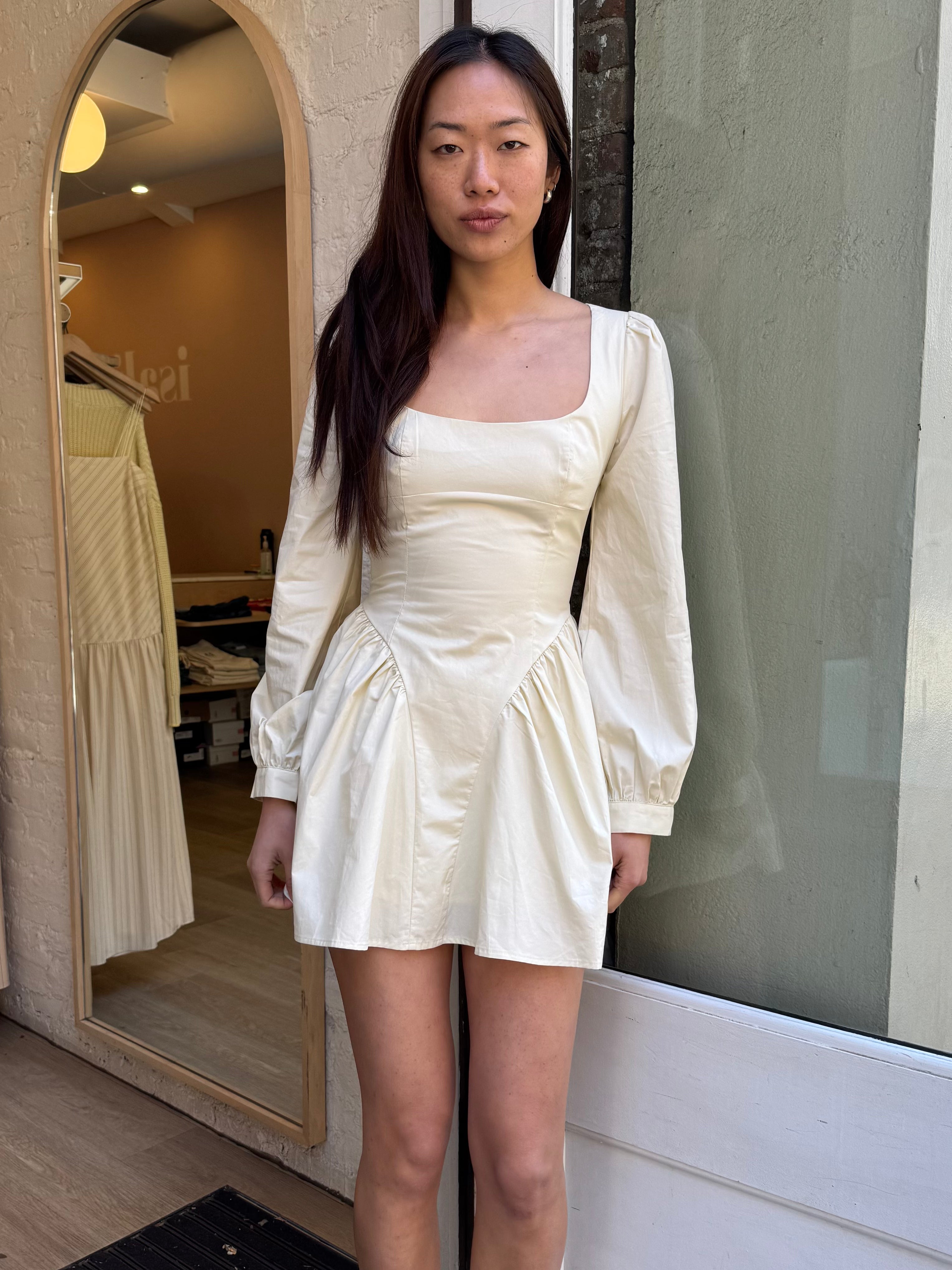 Janet Mini Dress in Cream