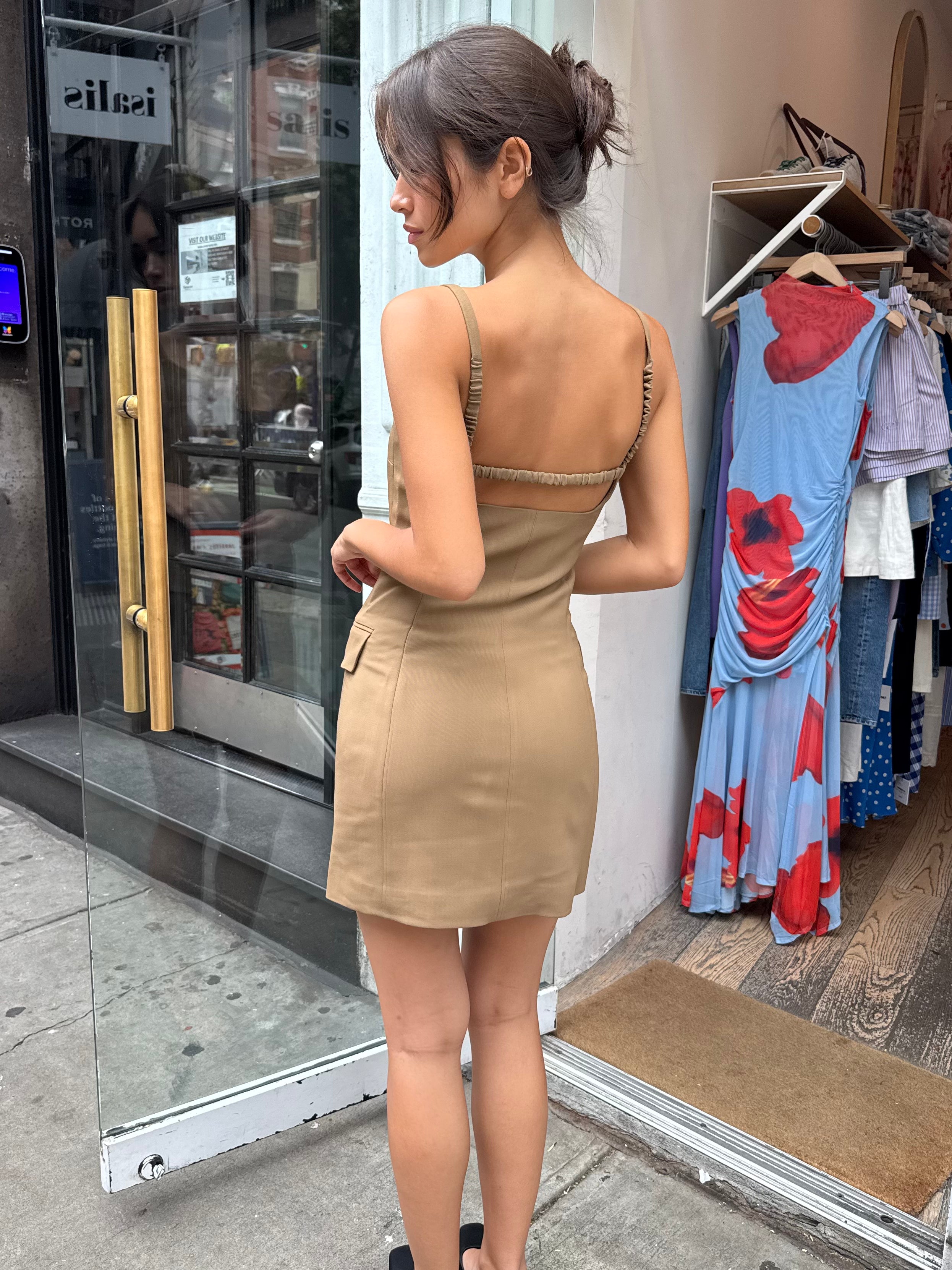 Peitho Dress in Brown