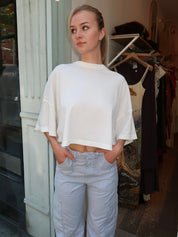 Crop Cape Tee in Pashmina
