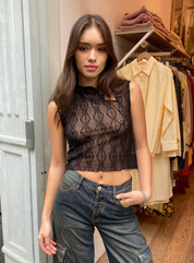 Mariposa Keyhole Tee in Night