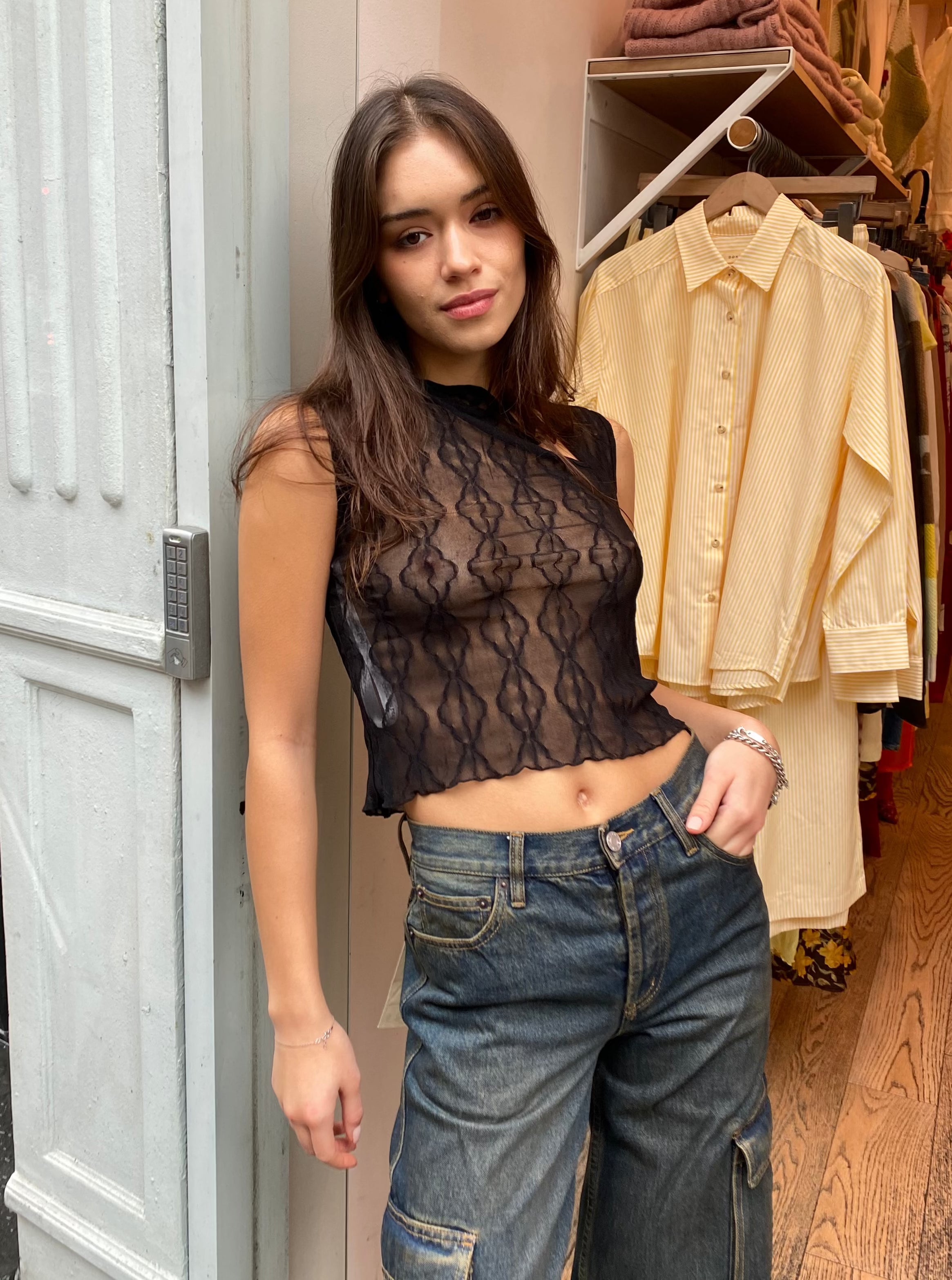 Mariposa Keyhole Tee in Night
