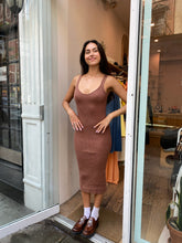 Load image into Gallery viewer, Maize Knit Bodycon Dress in Wood
