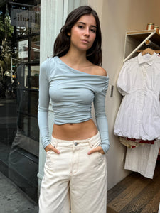 Jace Smocked Top in Cream