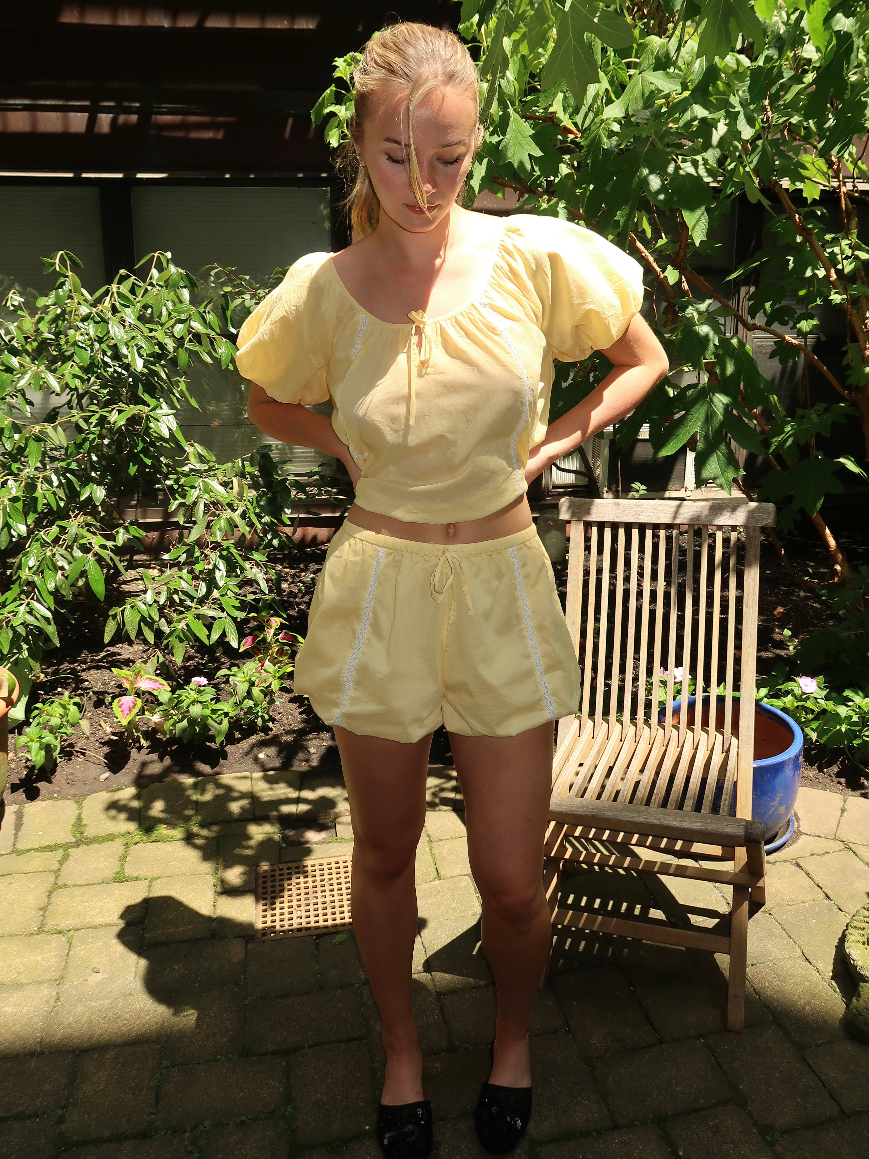 Maura Lace Trim Short in Butter
