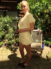 Maura Lace Trim Short in Butter