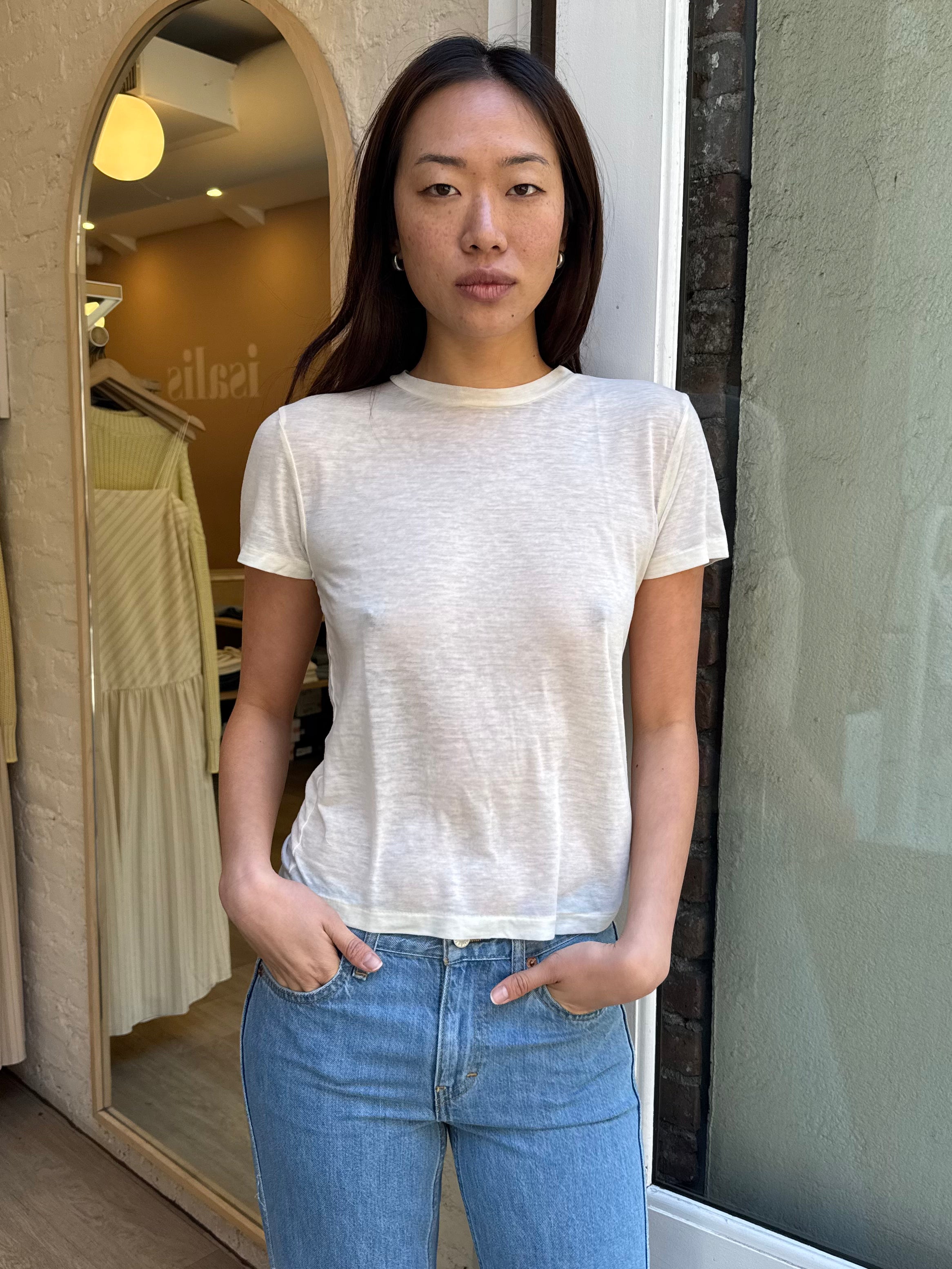 Classic Tee in Baby Yellow