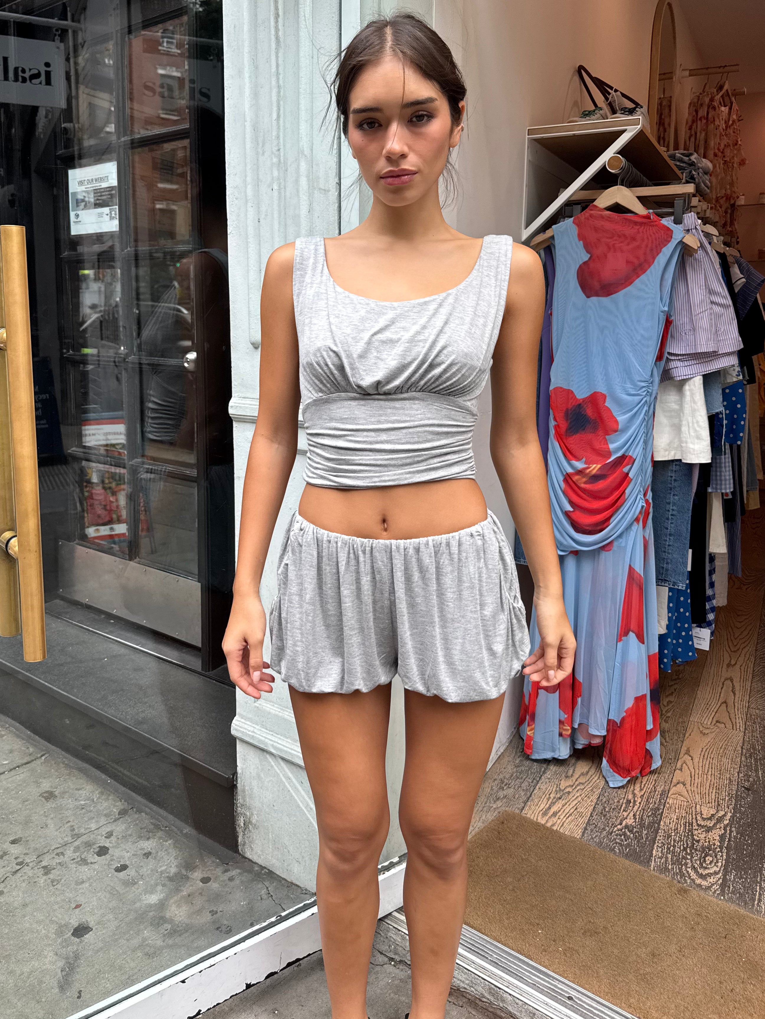 Alima Draped Mini Bloomers in H.Grey