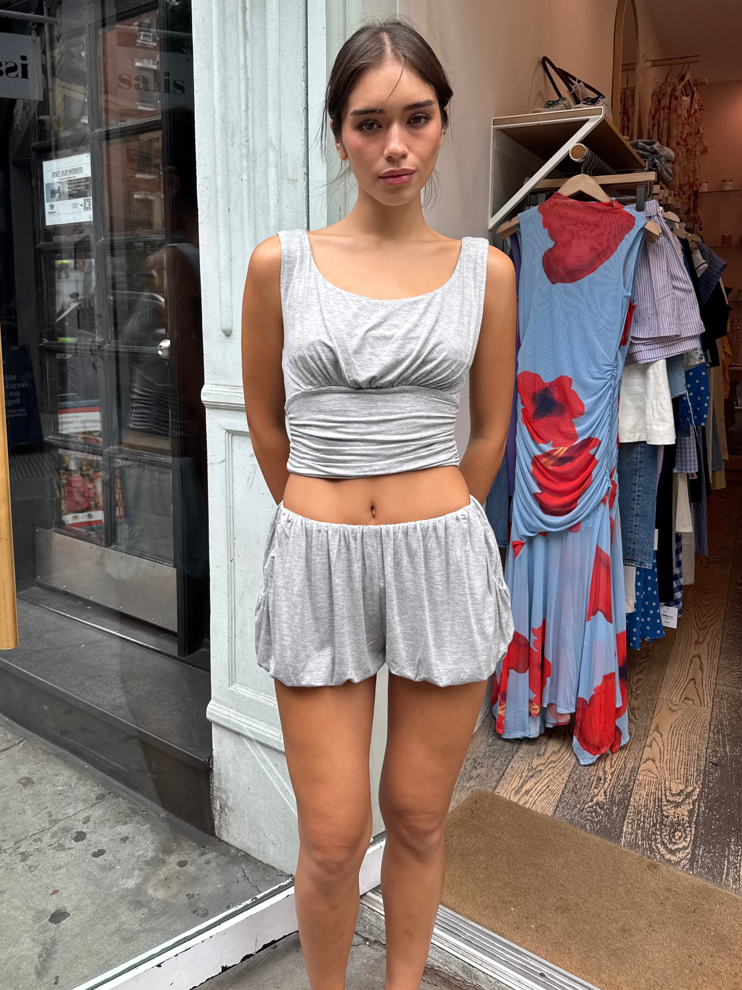 Alima Draped Mini Bloomers in H.Grey