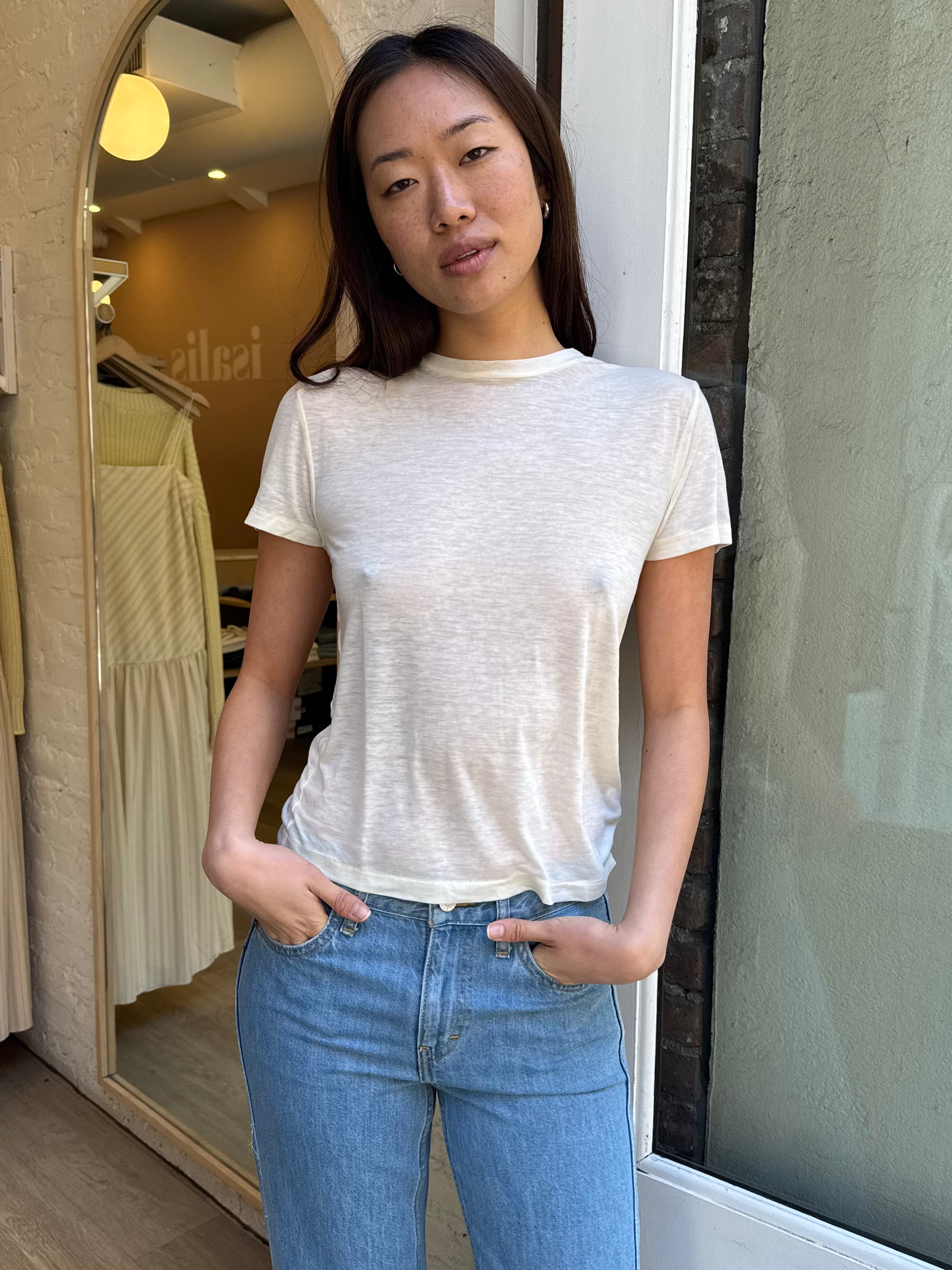 Classic Tee in Baby Yellow