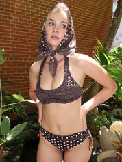 Cove Bikini Top in Spot Stripe Multi
