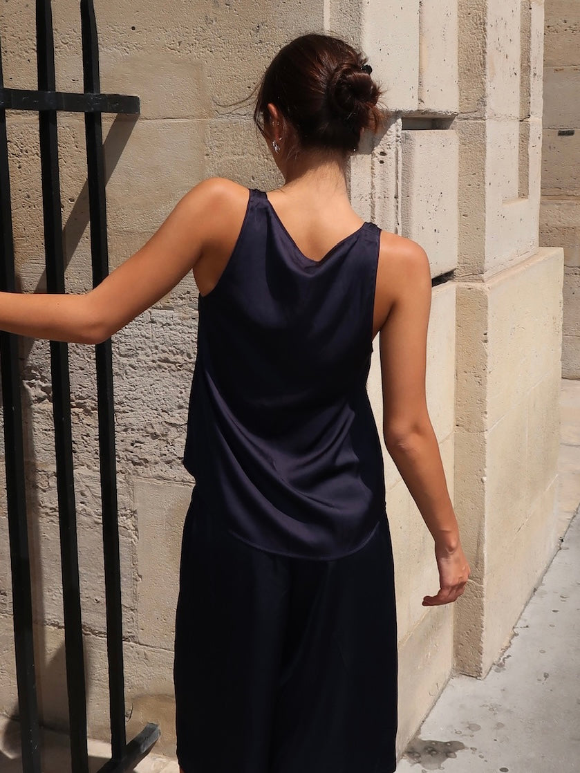 Mikayla Tank Top in Navy