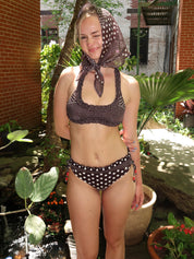 Cove Bikini Top in Spot Stripe Multi