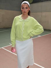 Cupcake Cardigan in Limeade