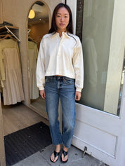 Lexi Mid Rise Bowed Straight in Artisan