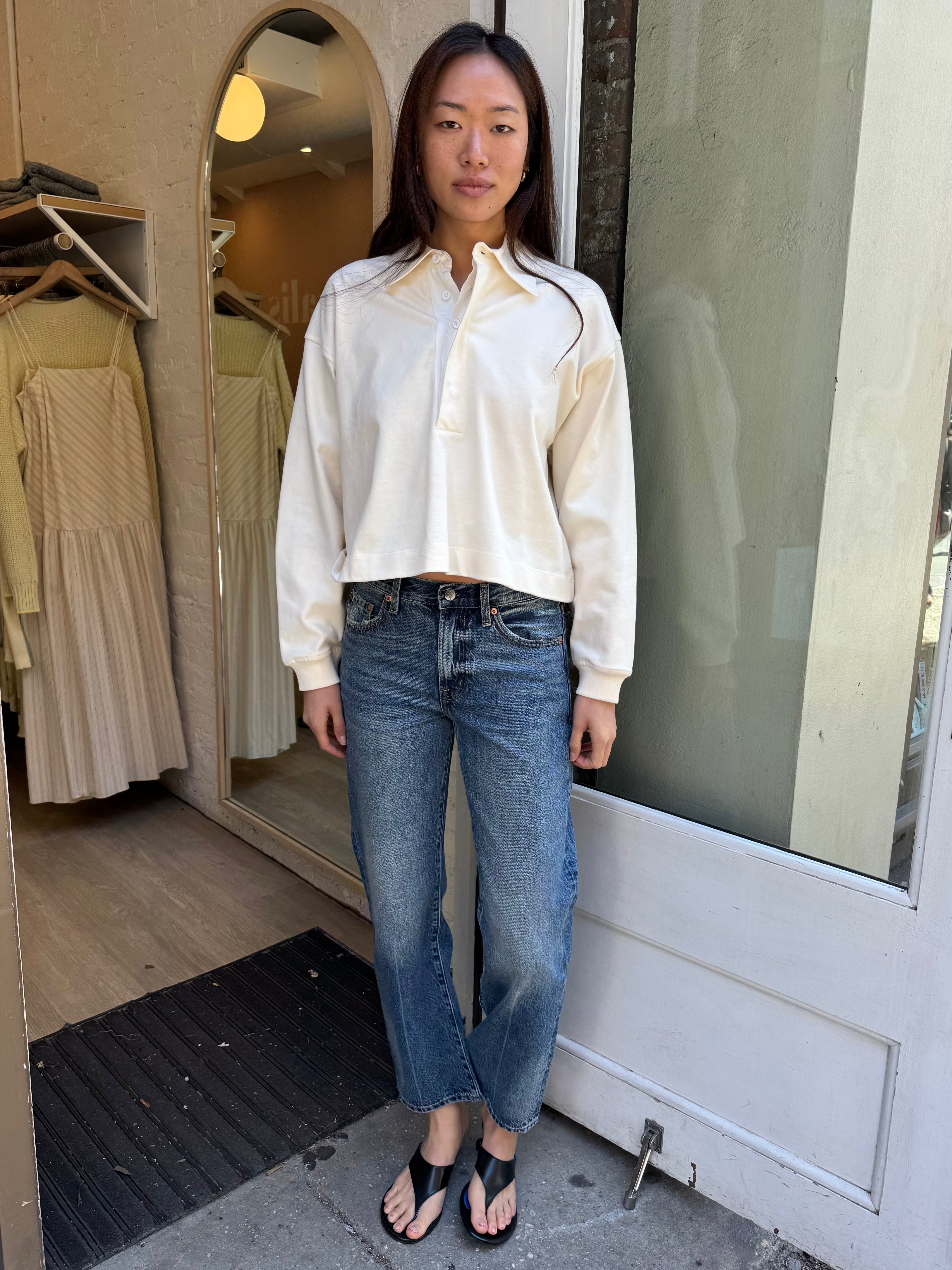 Lexi Mid Rise Bowed Straight in Artisan