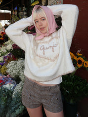 Guizio Heart Sweater in White