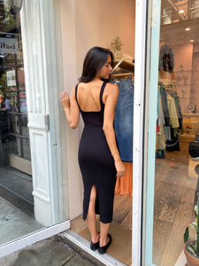 Maize Knit Bodycon Dress in Black