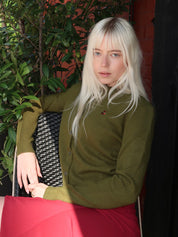June Relaxed Cardigan in Matcha Green