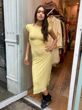 Load image into Gallery viewer, Mariposa Backless Midi Dress in Yellow Tail
