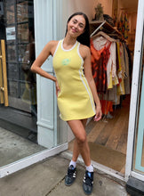 Load image into Gallery viewer, Varsity Dress in Yellow/White
