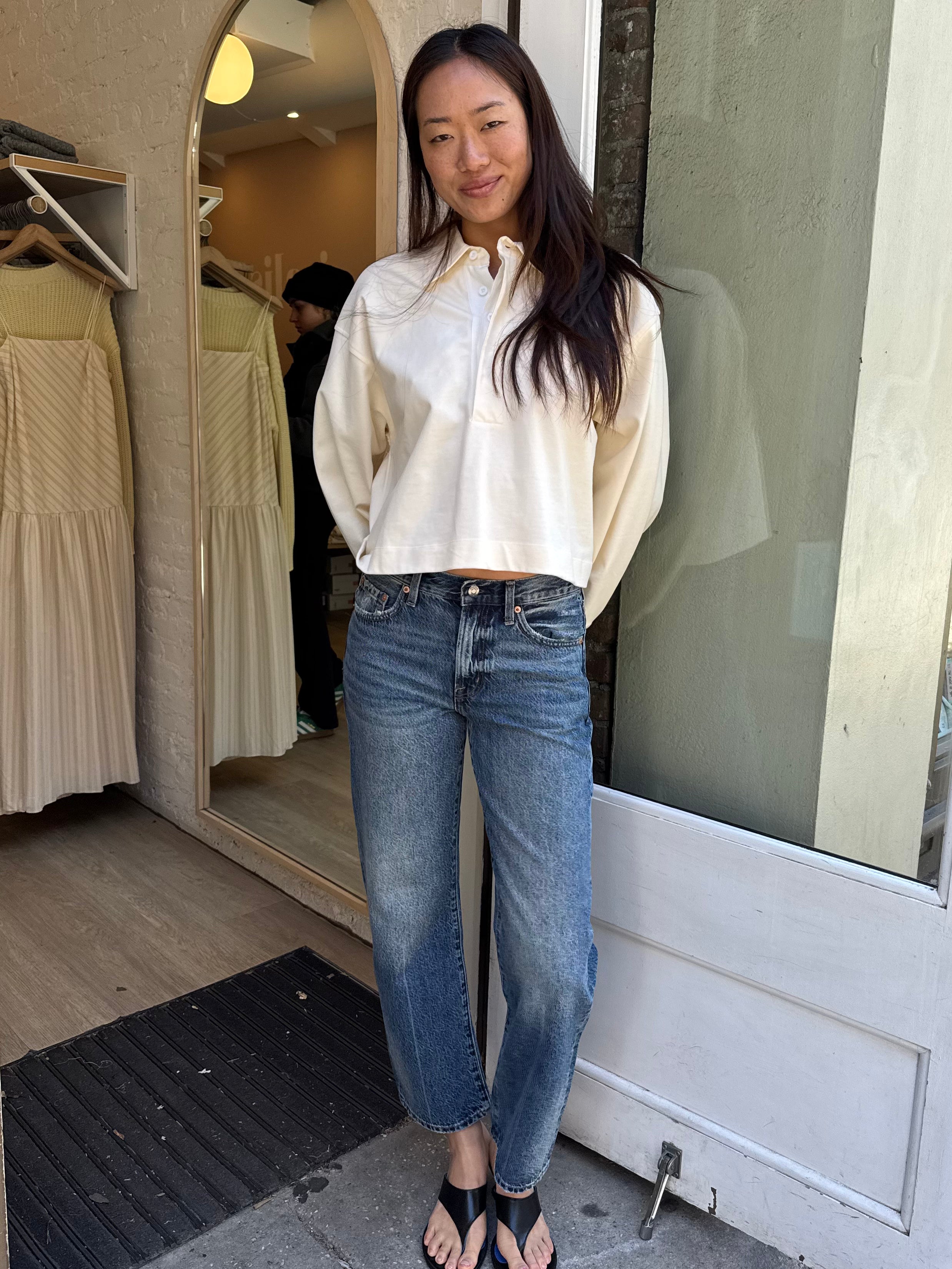 Lexi Mid Rise Bowed Straight in Artisan