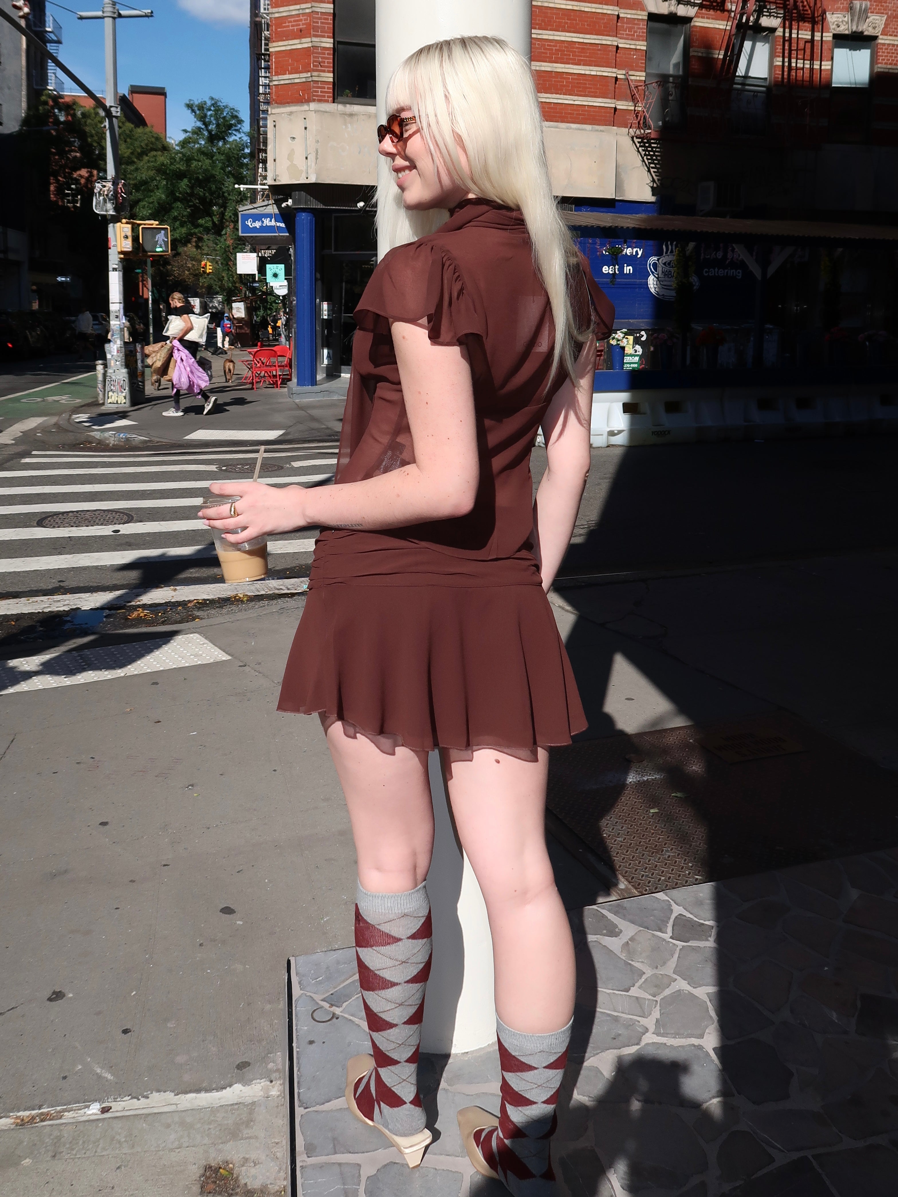 Eda Mini Skirt in Espresso