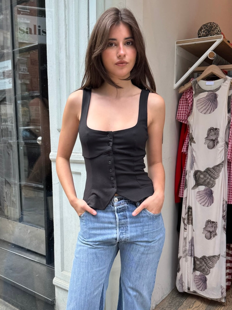 Elyse Tank Top in Black