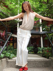 Savina Pant in Ecru