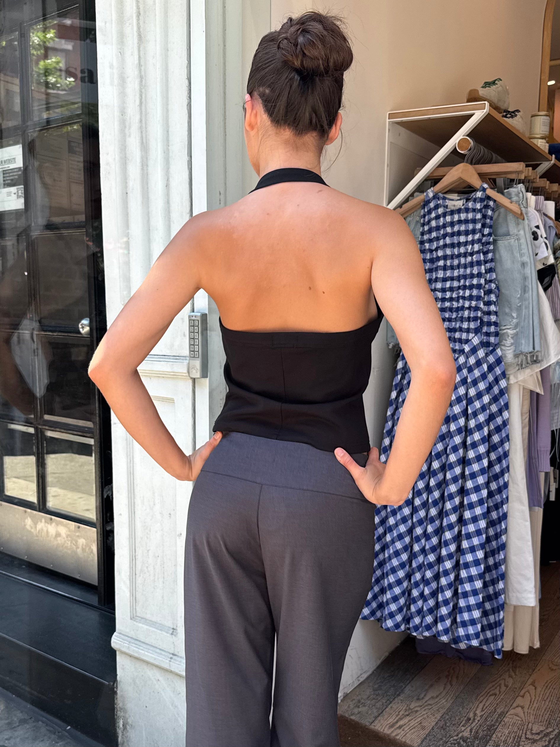Zara Halter Top in Black