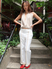 Savina Pant in Ecru