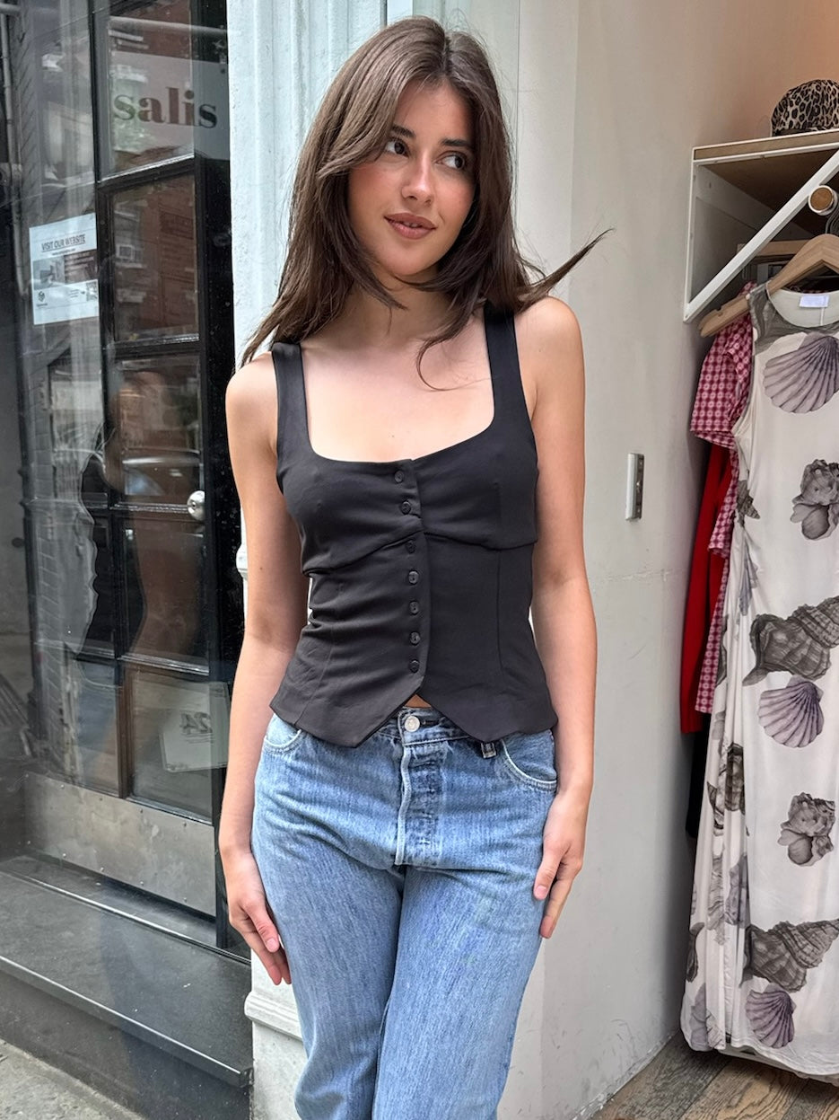 Elyse Tank Top in Black
