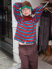 Knitted Balaclava in Dark Brown