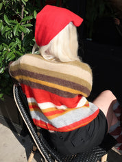 Hawley Oversized Stripe Jumper in Olive