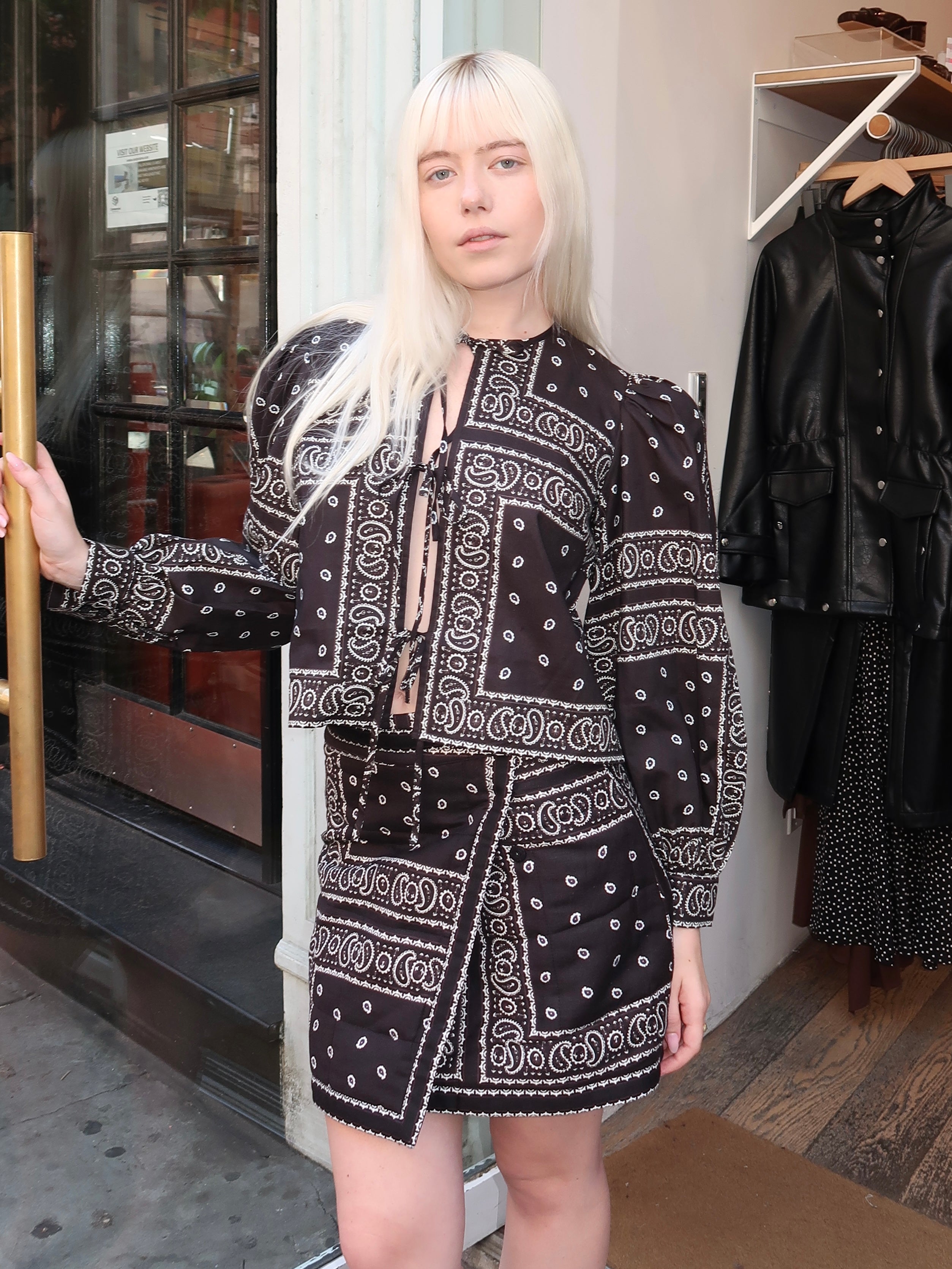 Katie Top in Aces Wild Black