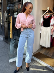 Carrie High Rise Jean Kendall in Light Vintage Blue