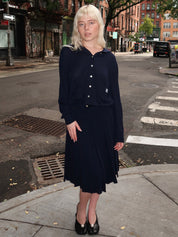 Shortcake Knit Dress in Navy